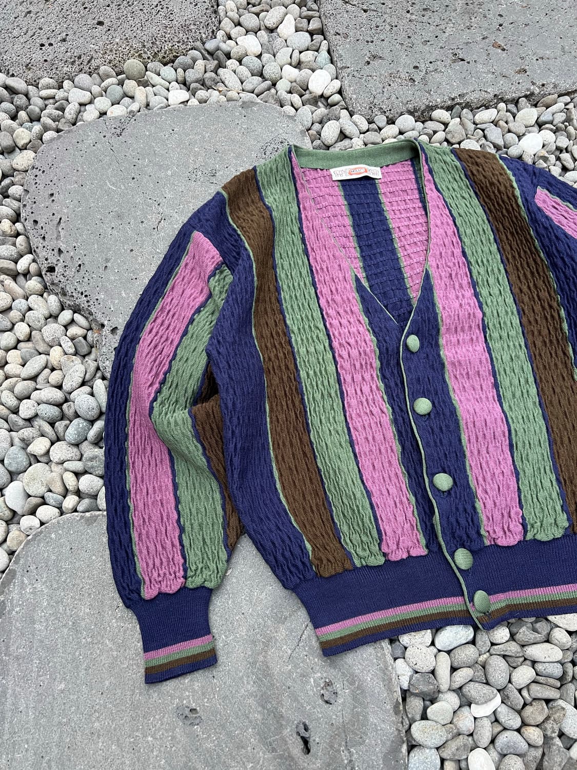 1990s MARS ITALY MADE STRIPE 스트라이프니트가디건 상품이미지4