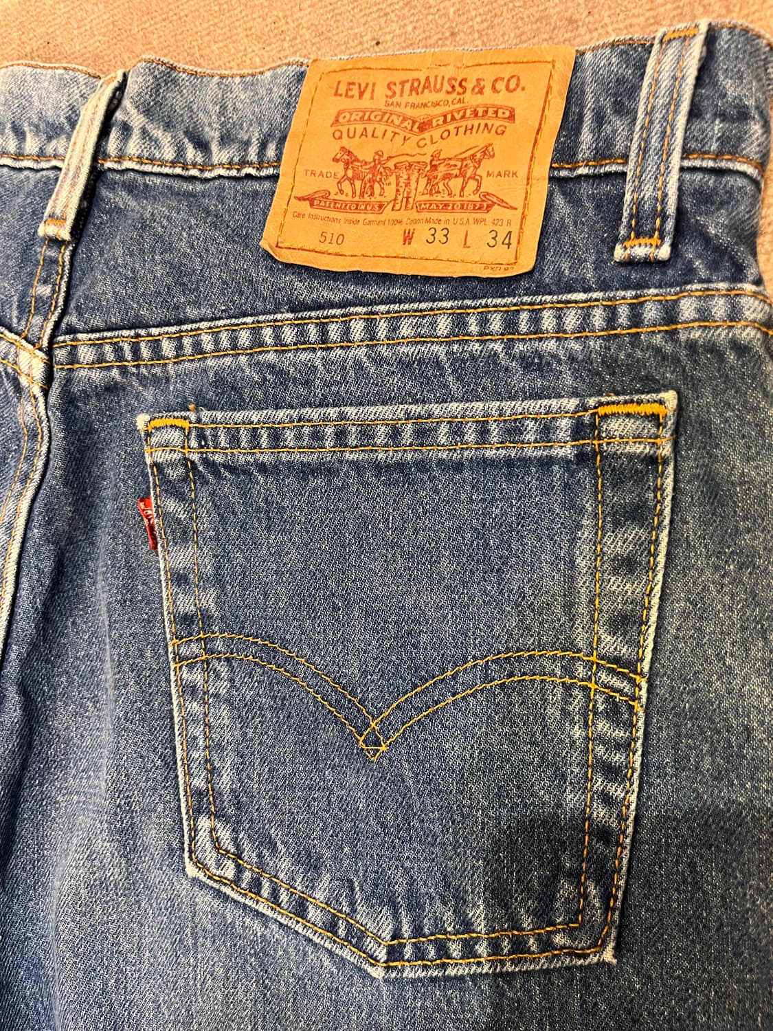 90’s Levi’s 510 USA 데님 팬츠 W33 L34 (미국제) 상품이미지4