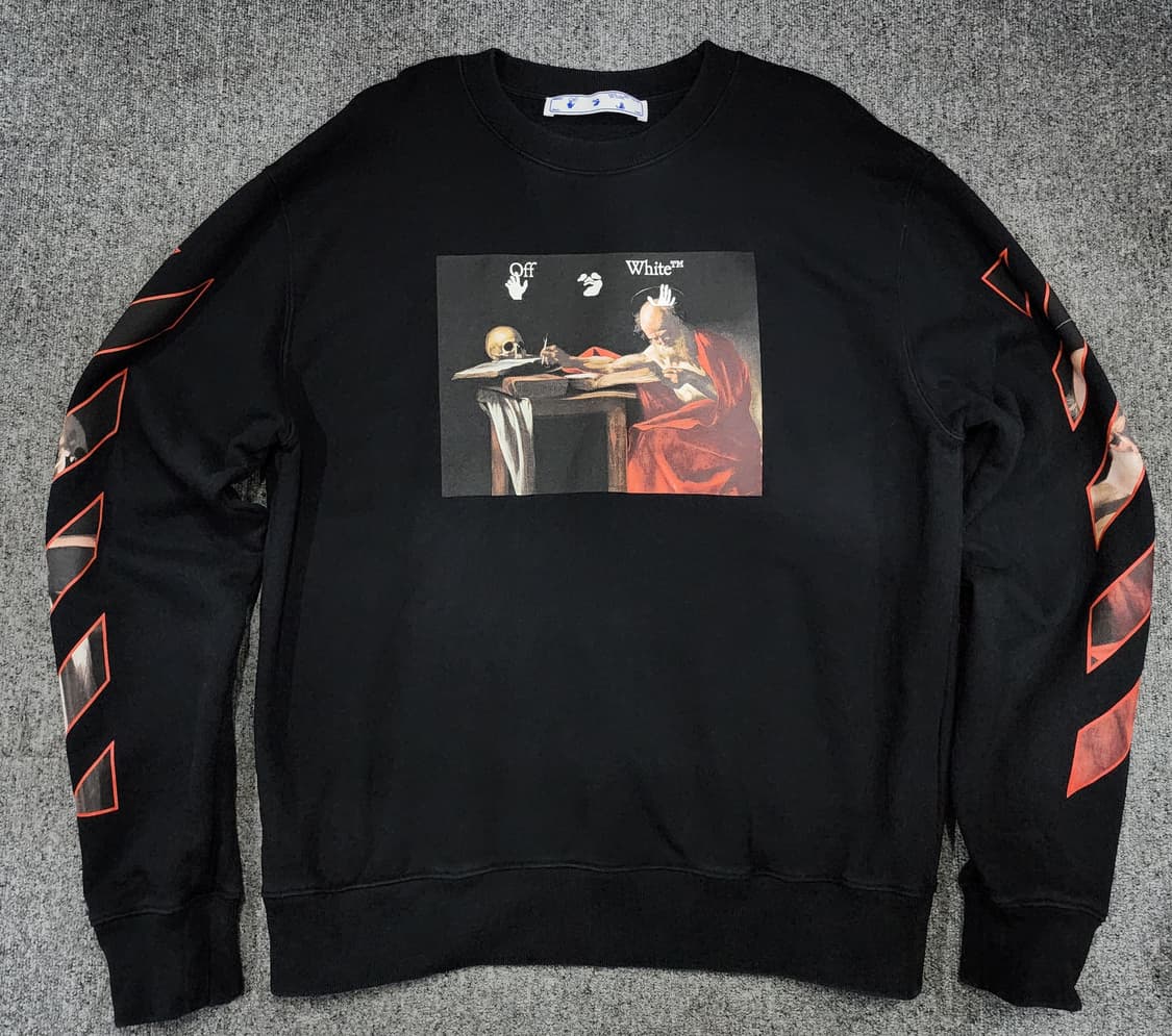 오프화이트 카라바지오 애로우 크루넥 맨투맨 XL 상품이미지2