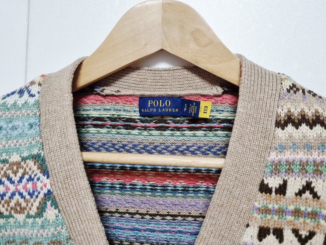 여성 정가60만 폴로 2023 캐시미어 울 페어아일 가디건 니트 스웨터 상품이미지3