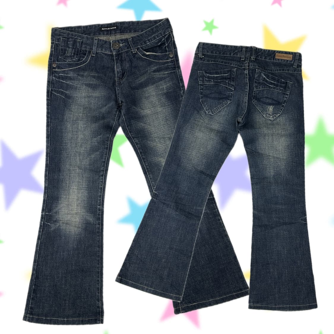 ⭐️로우라이즈 빈티지 워싱 데님 부츠컷 팬츠⭐️ 일본 빈티지 y2k 상품이미지1