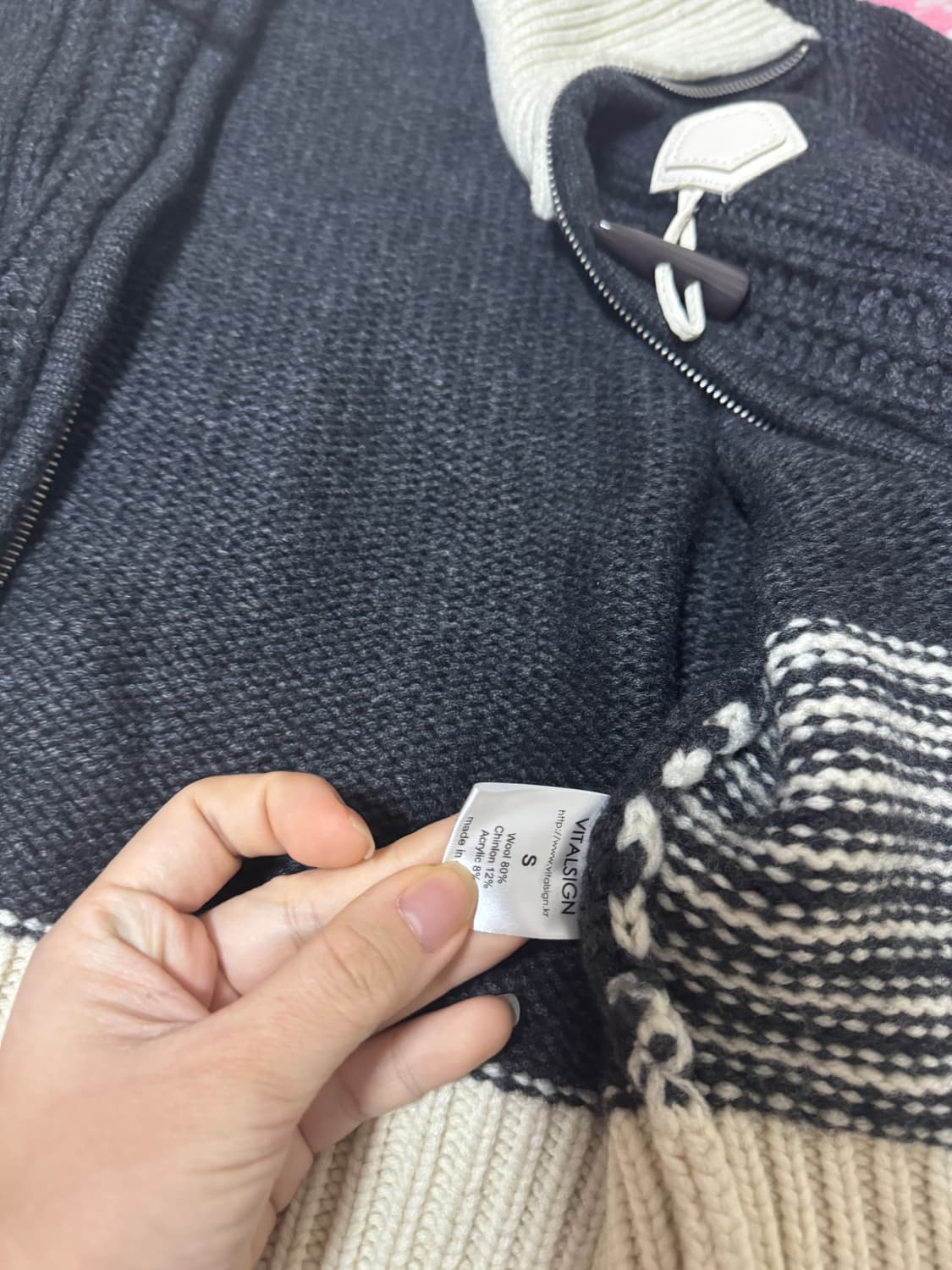 바이탈싸인 토글 니트 가디건 집업 S 상품이미지5