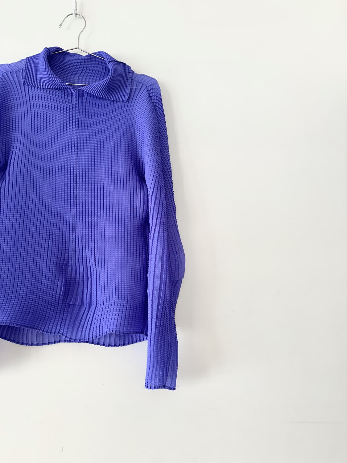 Textured pk pleats top / purple 상품이미지2
