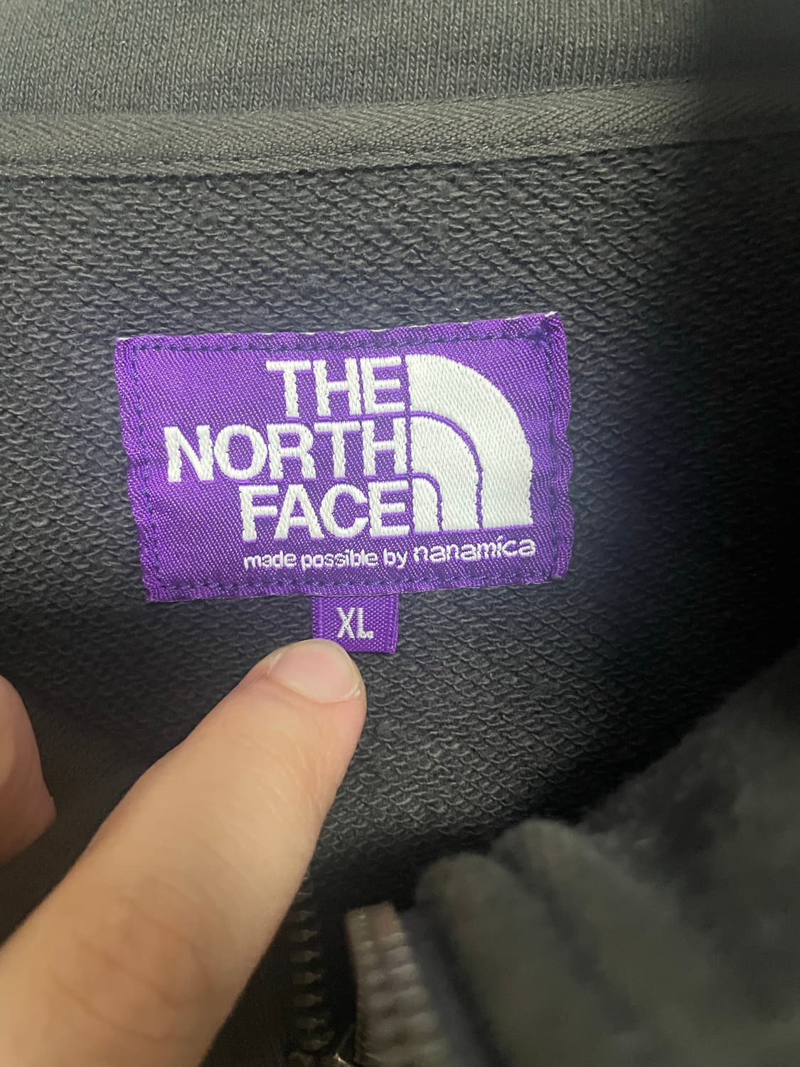 더노스페이스 퍼플 라벨 13온스 집업 필드 재킷 차콜 상품이미지4