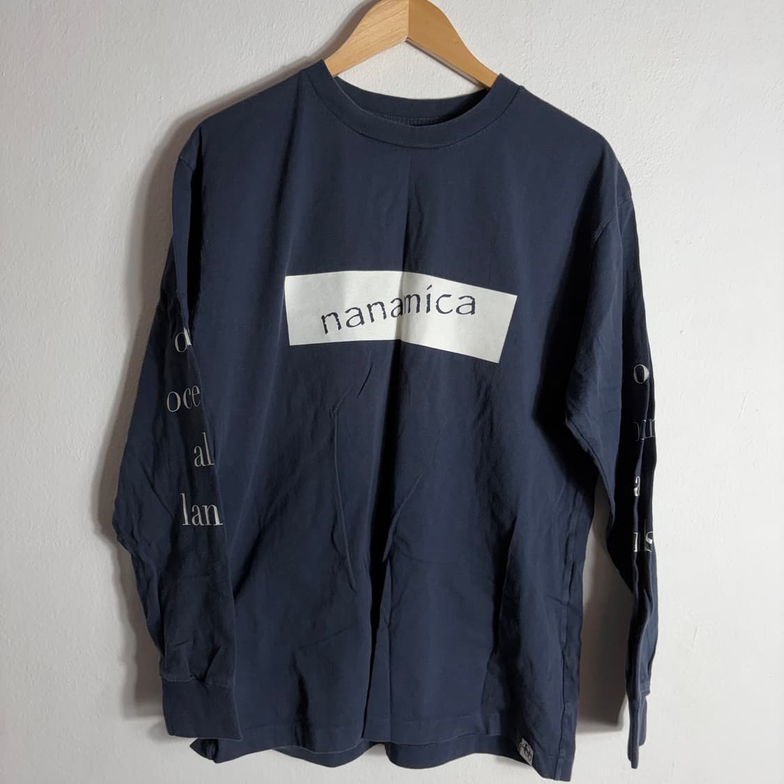 나나미카 nananica 로고 네이비 롱슬리브 티셔츠(M) 상품이미지1
