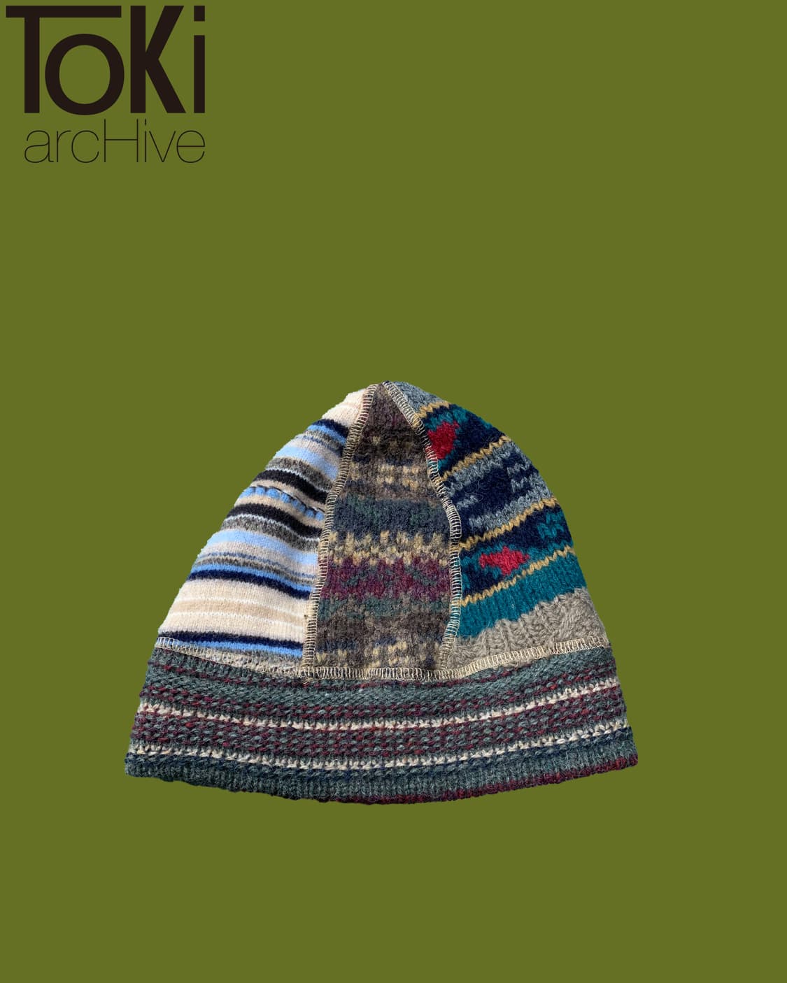 🇺🇸BLUE RUG PATCHWORK KNIT BEANIE1 상품이미지1