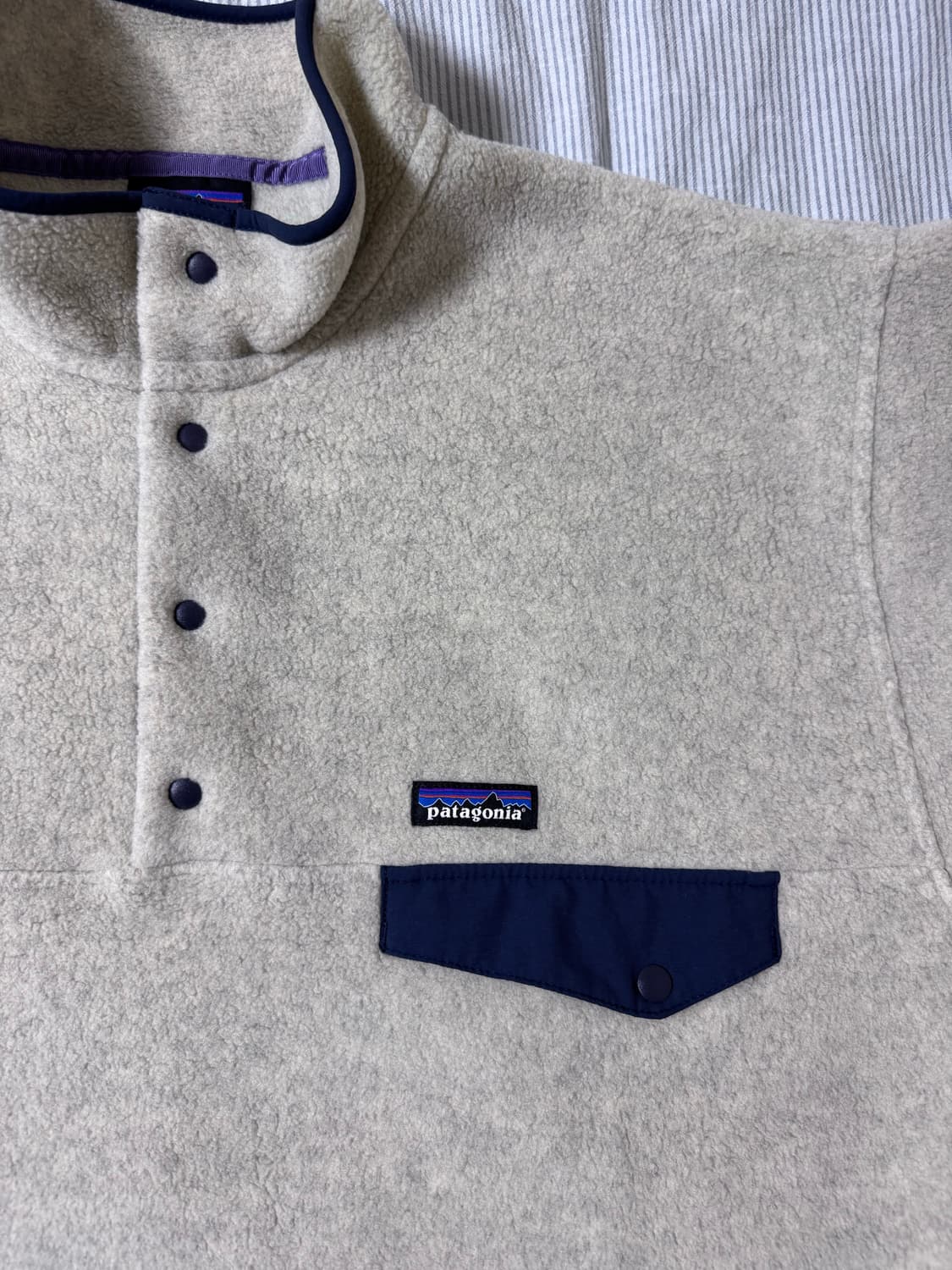 파타고니아 신칠라 헤비웨이트 스냅티 플리스 풀오버 오트밀 헤더 상품이미지5