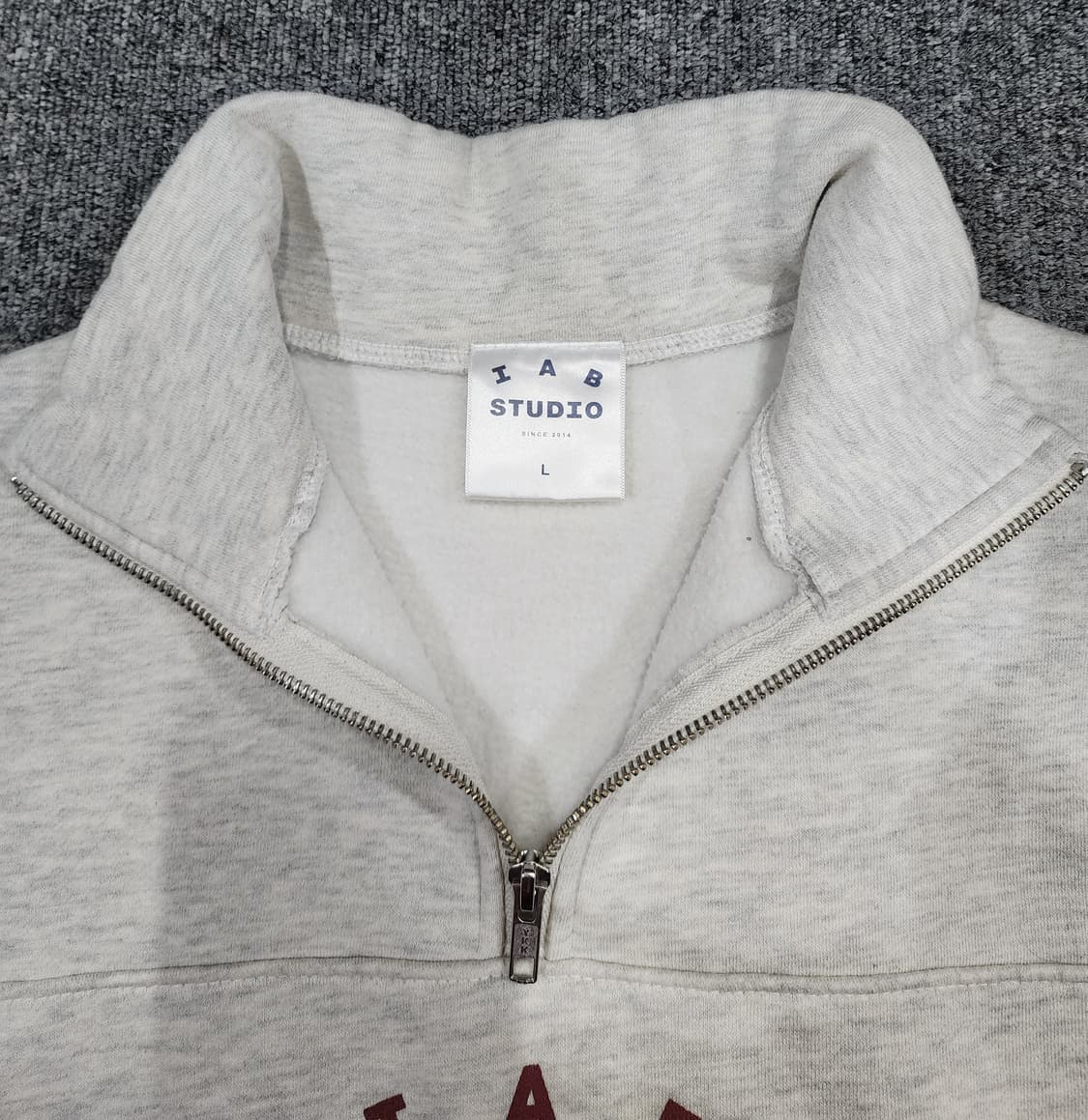 아이앱 스튜디오 스펠로고 기모 하프집업 반집업 L 상품이미지4