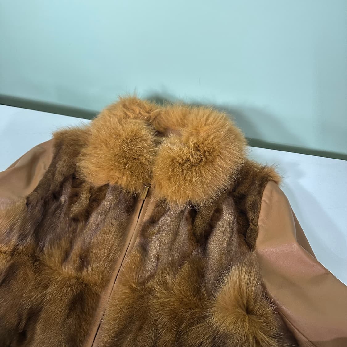 우먼M-L ONTO FUR 카멜 폭스퍼 양가죽자켓 상품이미지2