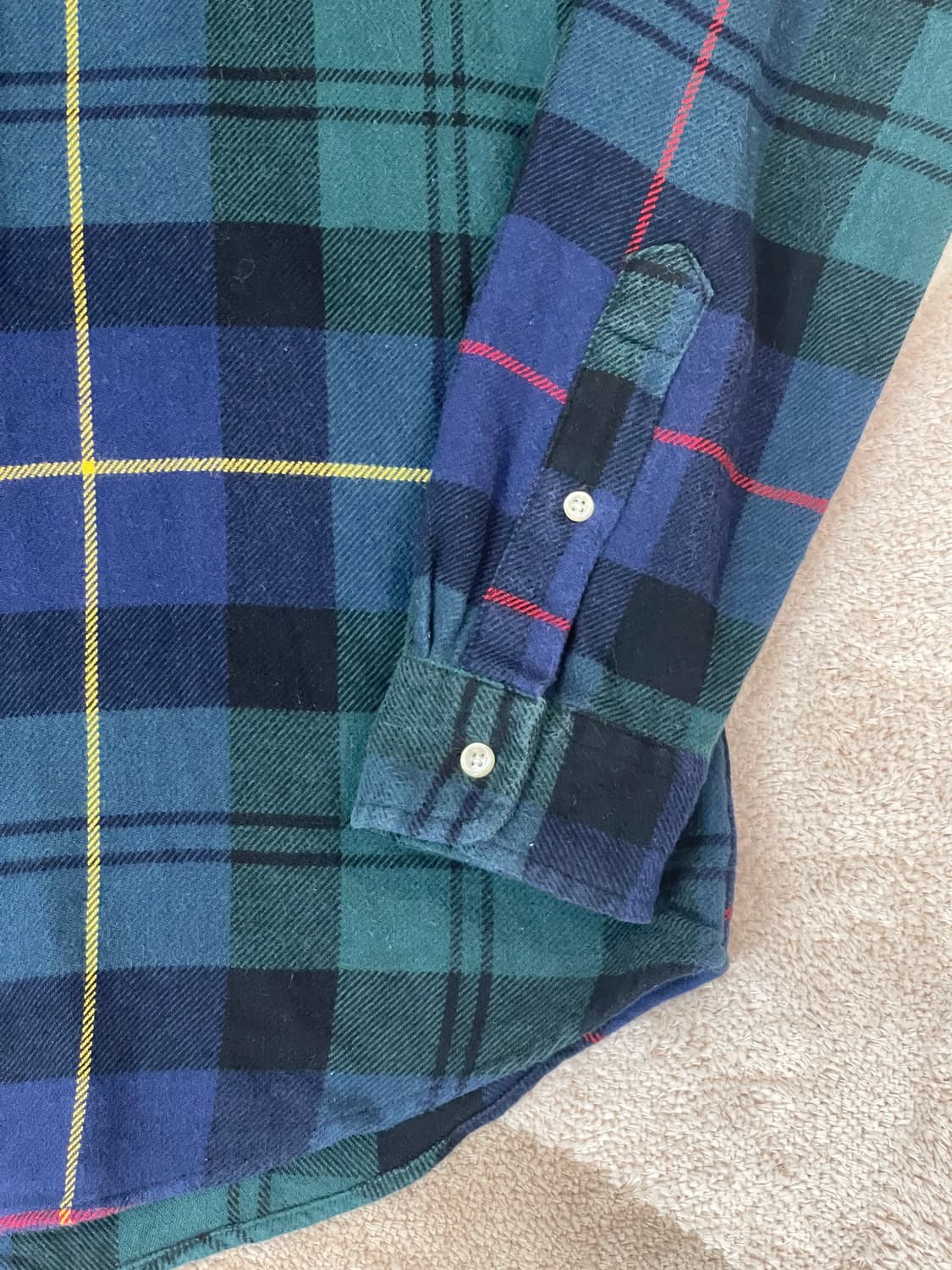 폴로랄프로렌 타탄체크 셔츠 빈티지 플란넬 남방 M 상품이미지3