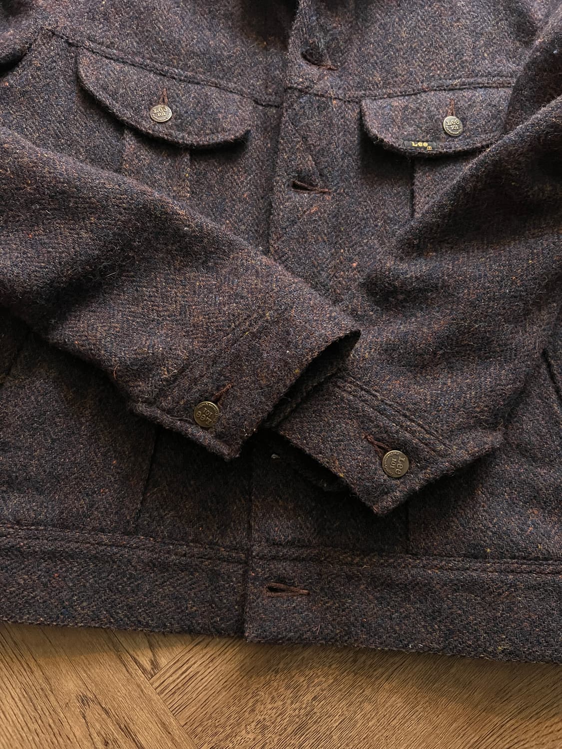 [S]Lee 해리스트위드 스톰라이더 블랭킷 울 트러커 자켓 상품이미지5