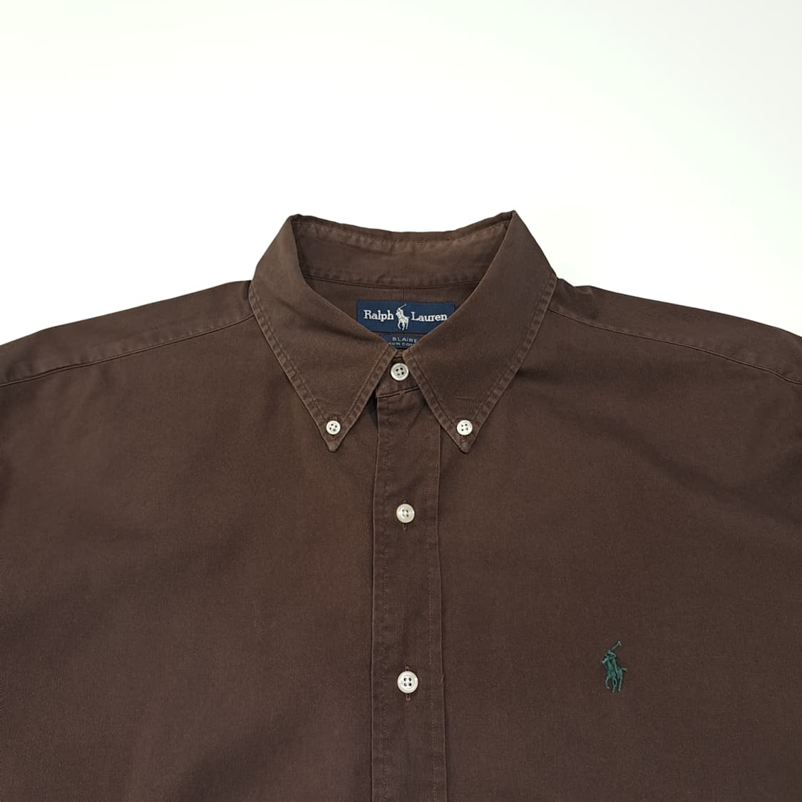 CL673 XL 폴로 90s 미국판 버튼다운 초코 브라운 셔츠 남방 상품이미지2