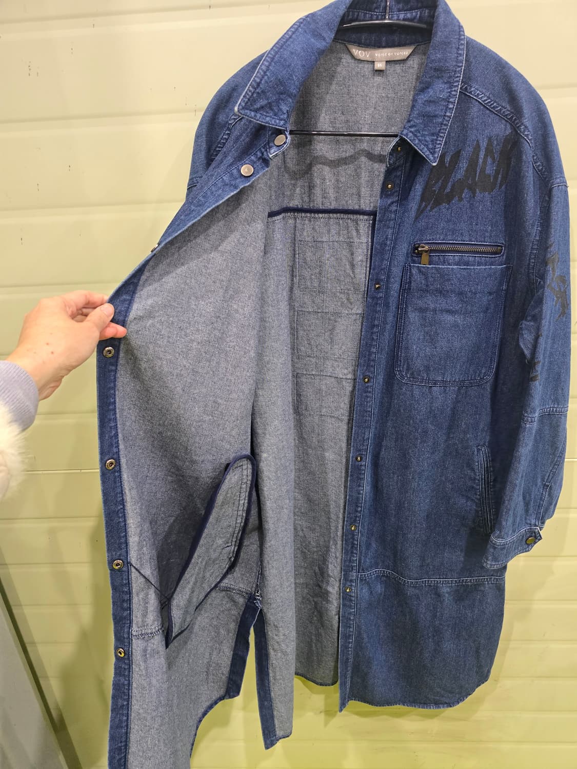 VOV 데님 롱 셔츠 원피스 상품이미지9