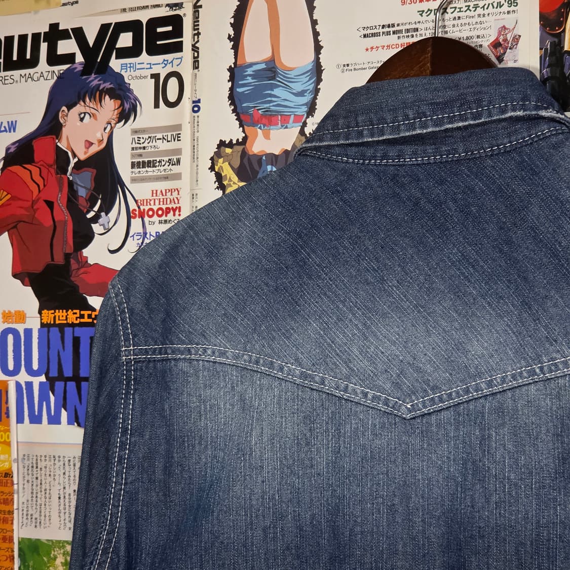 JPN 잭 로즈 데미지 워싱 웨스턴 데님 셔츠 상품이미지5