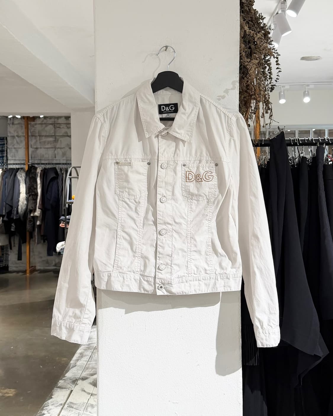 돌체앤가바나 화이트 로고 포플린 자켓 상품이미지1