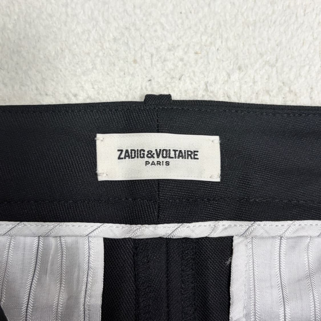 ZADIG&VOLTAIRE 블랙 울 슬랙스 36 상품이미지4