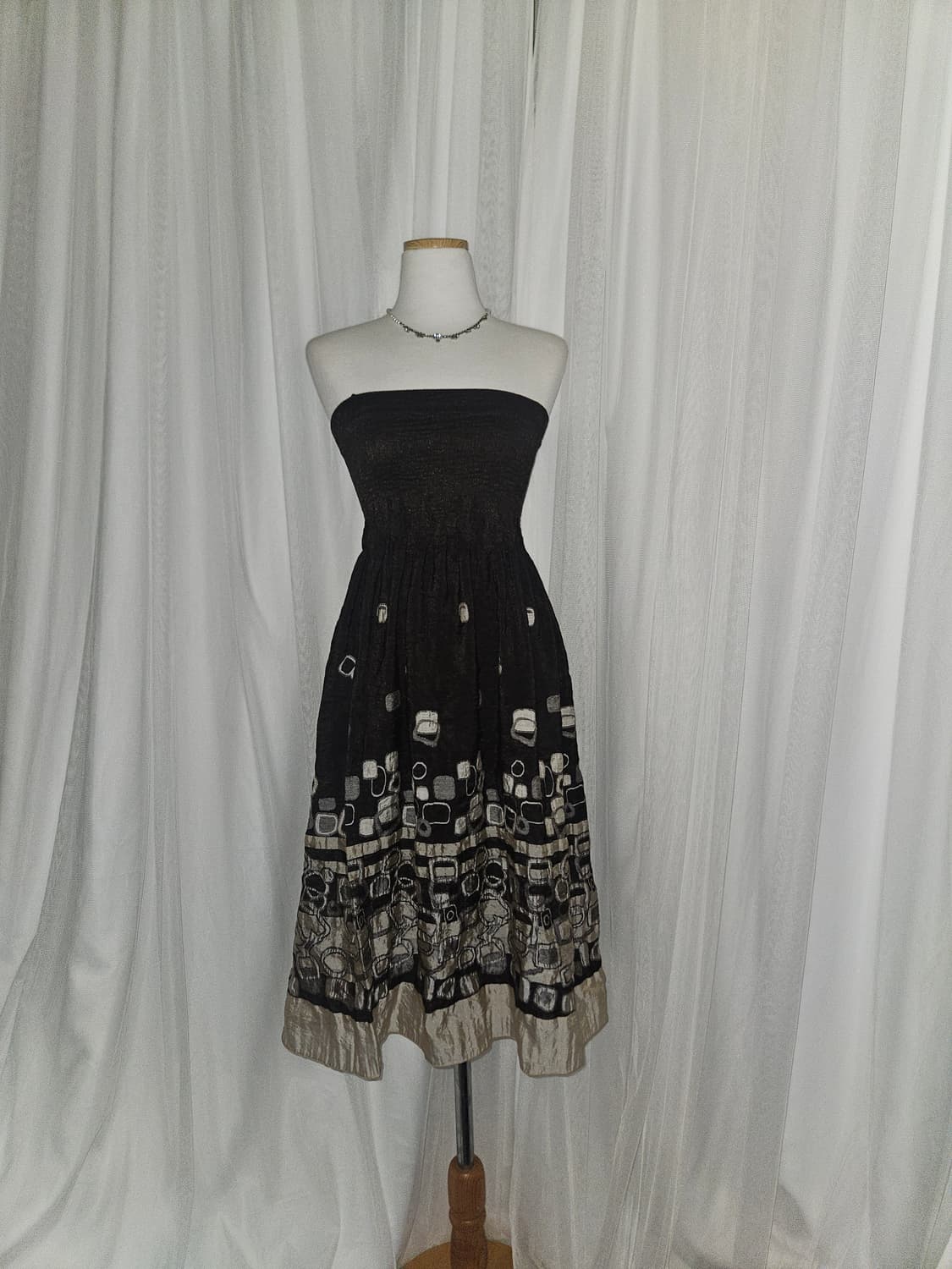 빈티지🍫 오네갸루 다크초코 브라운 히메 탑스커트 원피스 상품이미지2