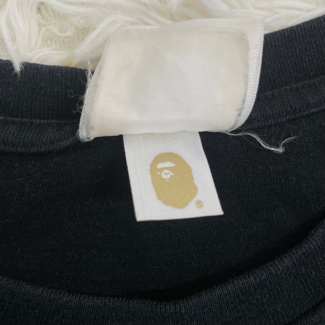 베이프 Bape 카모 컬리지 반팔티 블랙 상품이미지7