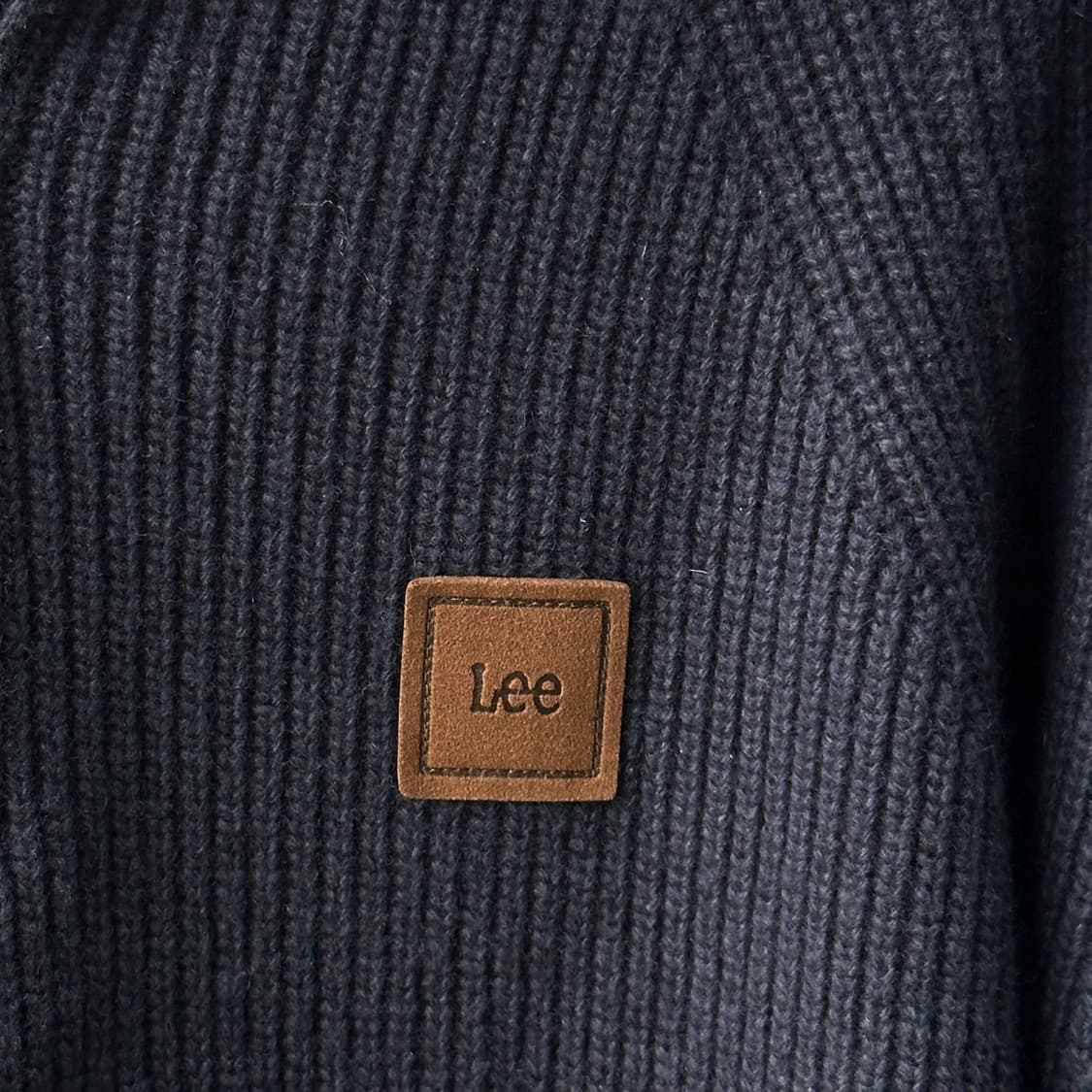 Lee 리 울혼방 하프집업 니트 네이비 L 상품이미지6