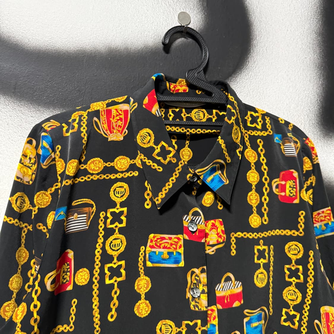 VTG 빈티지 바로크 체인 풀 패턴 긴팔 셔츠 상품이미지3