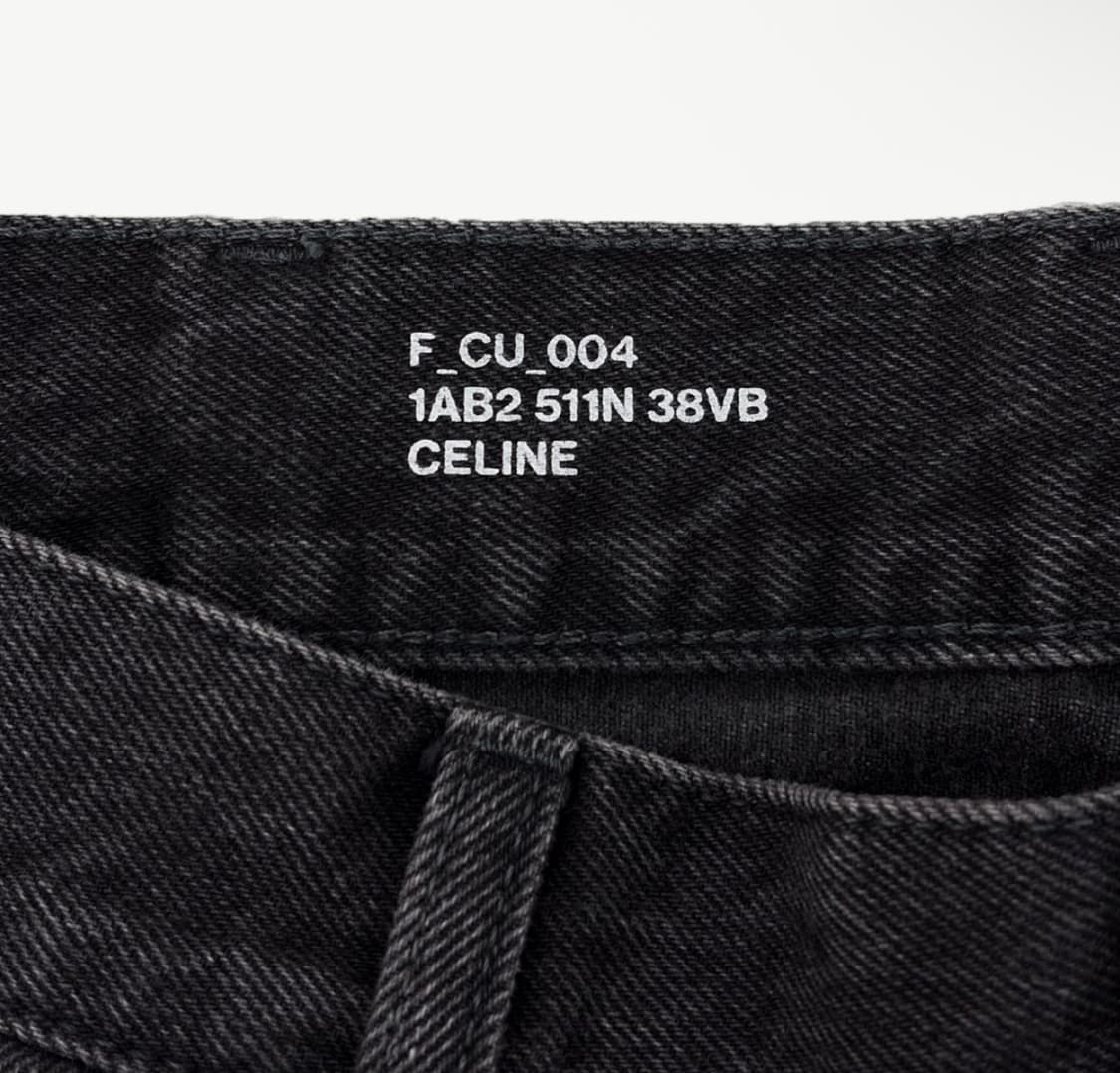 [30] 셀린느 남성 워싱 코튼 데님 스트레이트 진 팬츠 청바지 블랙 상품이미지6