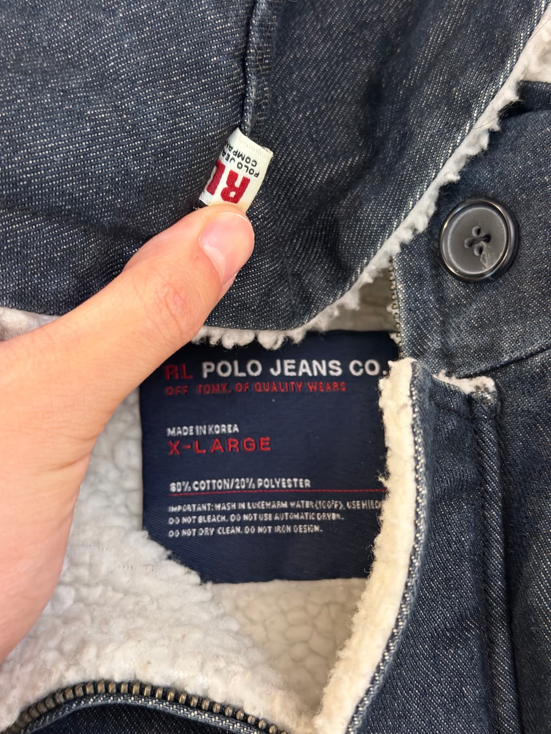 유일매물) 폴로 랄프로렌 데님 쉐르파 액티브 워크자켓 상품이미지6