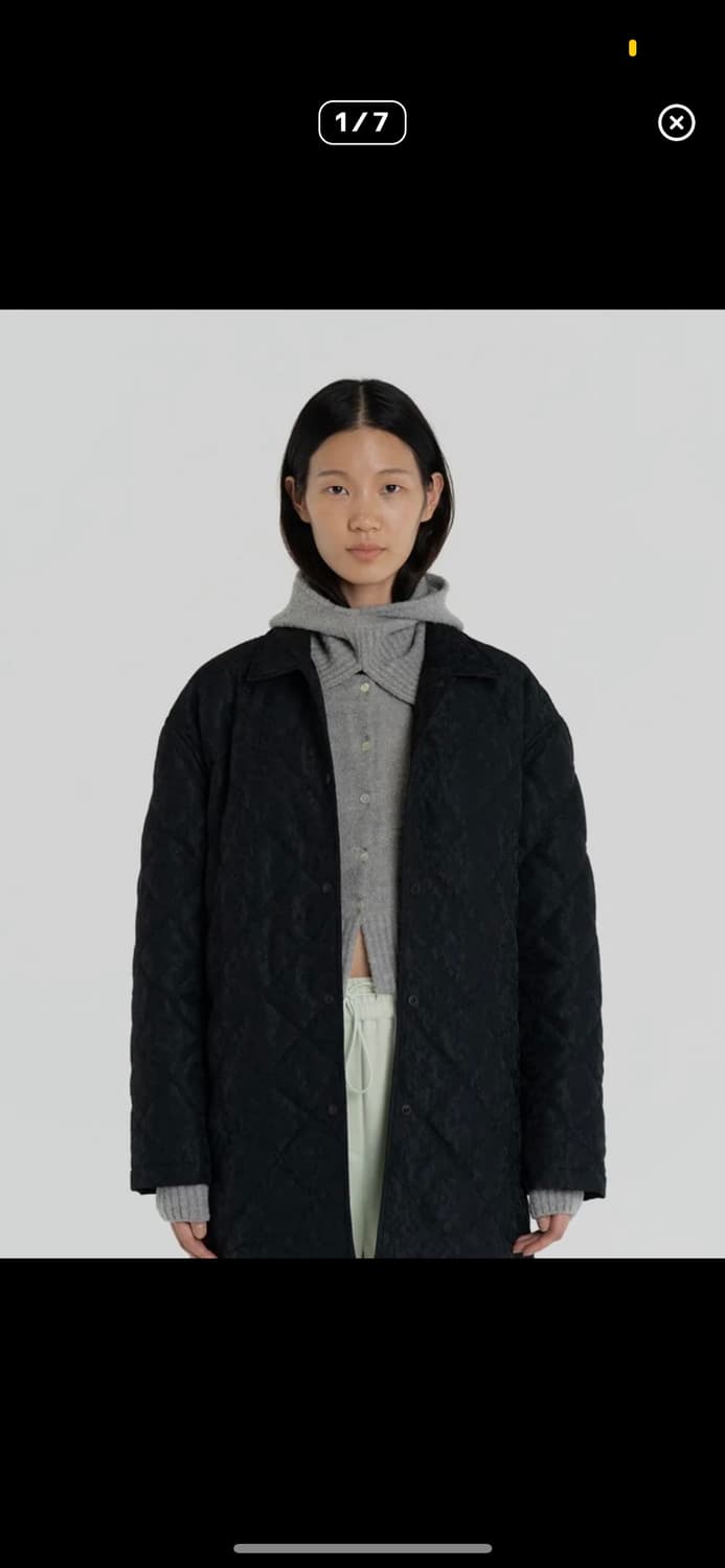 AMOMENTO 아모멘토 자카드 패딩 상품이미지1