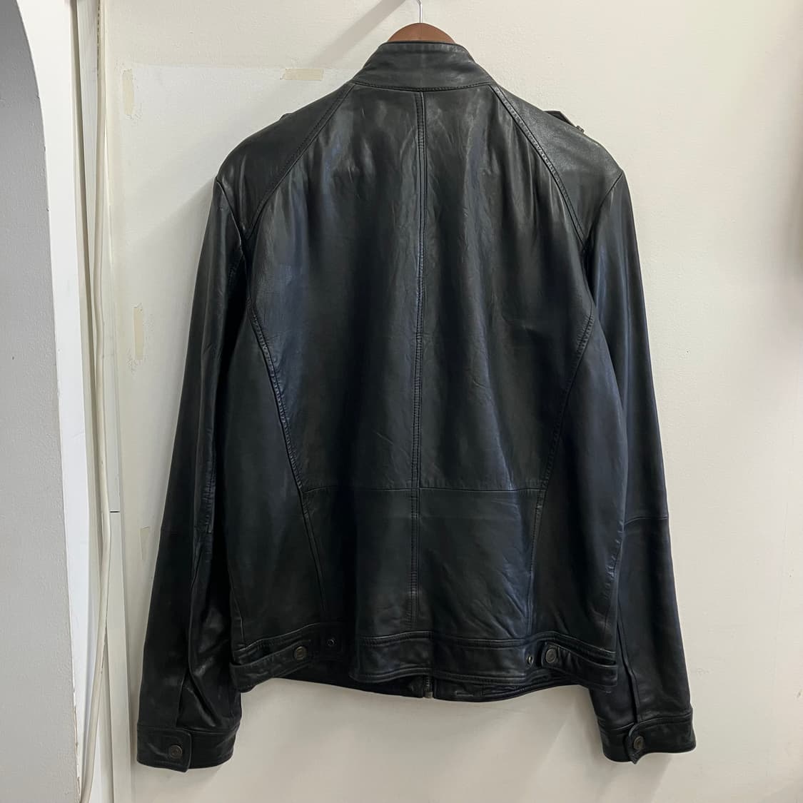 N254 ck 캘빈클라인 가죽 자켓 바이커 상품이미지2