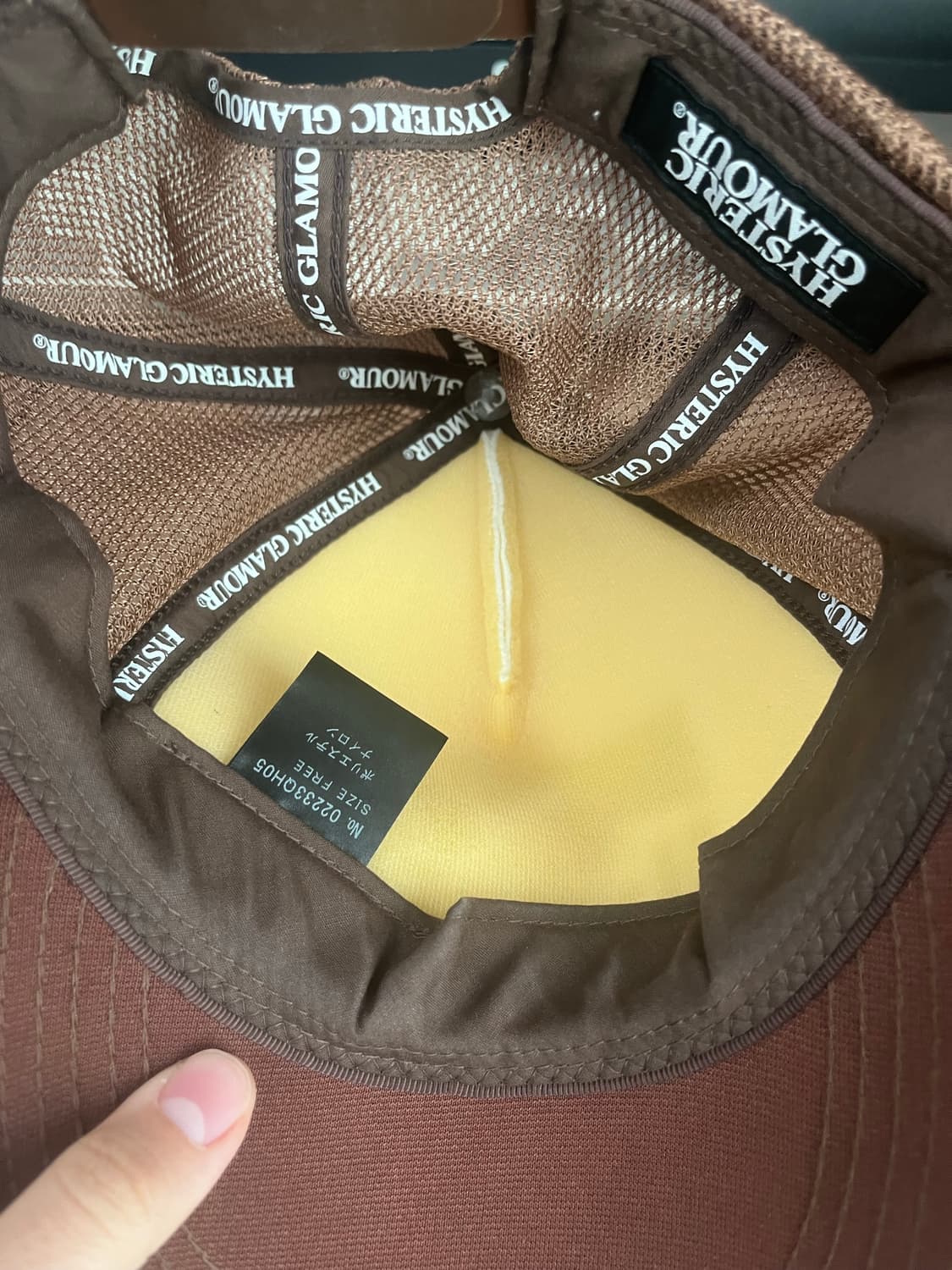 히스테릭 글래머 기타 걸 메쉬 캡 브라운  상품이미지3