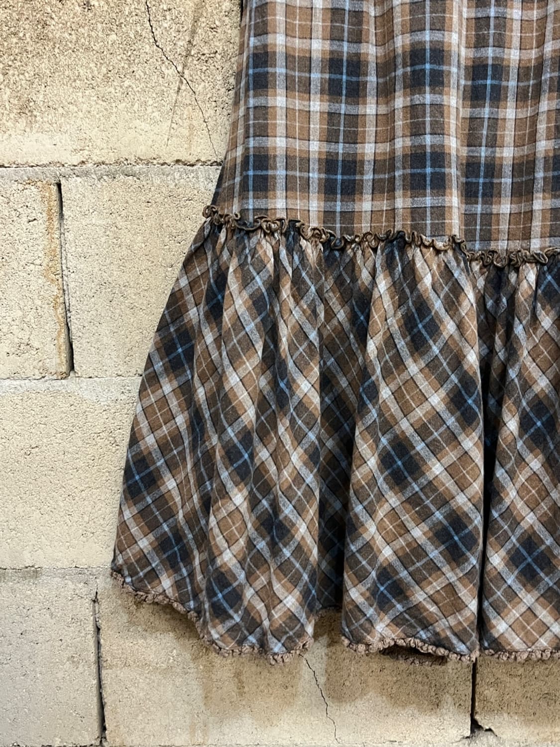 선댄스 체크 플레어 스커트 상품이미지4