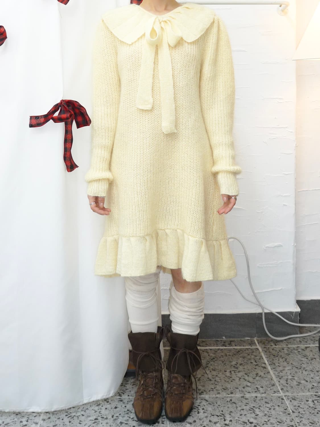 ivory darling knit ops 상품이미지5