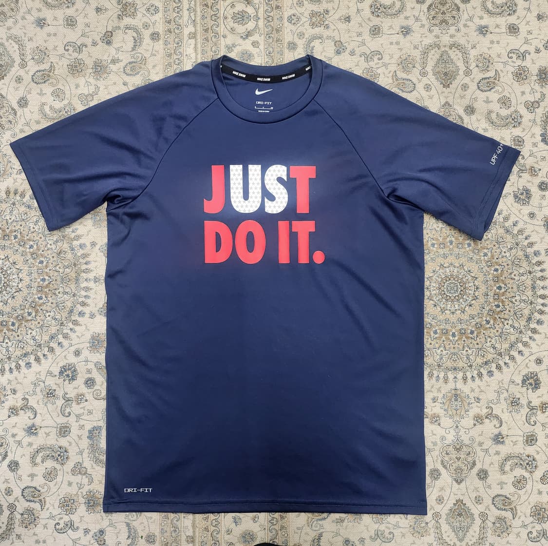 나이키 드라이핏 JUST DO IT 반팔티 네이비 S (크게나옴) 상품이미지1