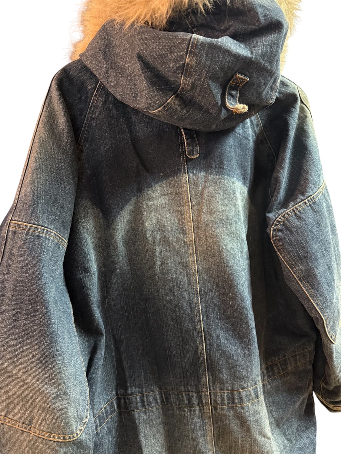 04aw 데님 패치 다잉 n3b 퍼자켓 상품이미지4