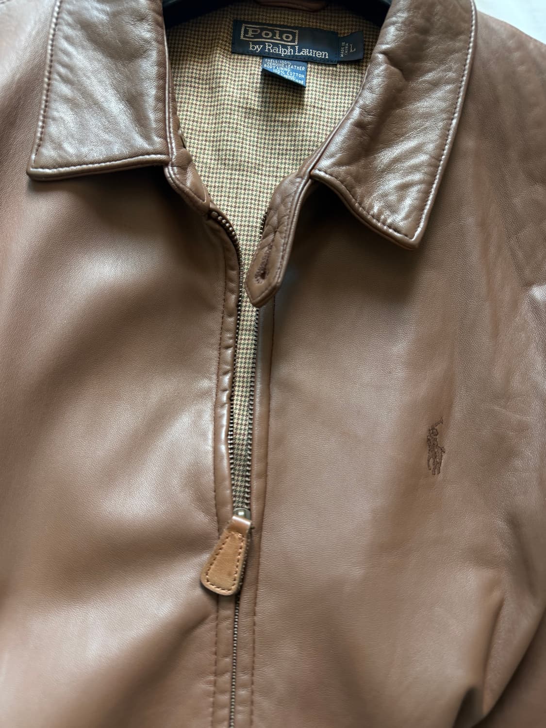 [L] 폴로 맥스웰 가죽 자켓 브라운 상품이미지6