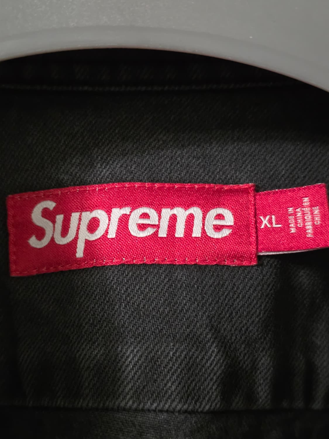 슈프림 스몰 박스 데님 셔츠 블랙 상품이미지3