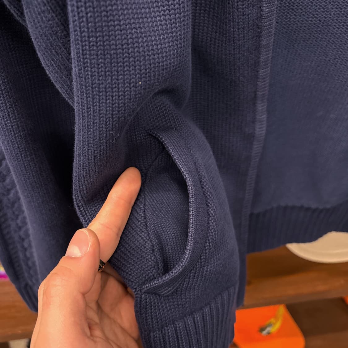 랄프로렌 스포츠 청키립 사이드케이블 니트집업 네이비 N924 상품이미지7