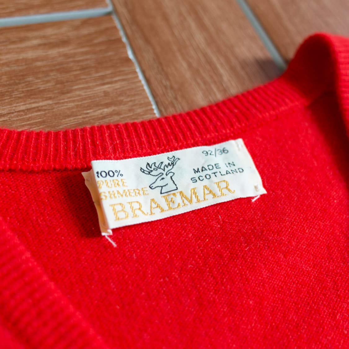 80’s Braemar v-neck pure cashmere knit 상품이미지6