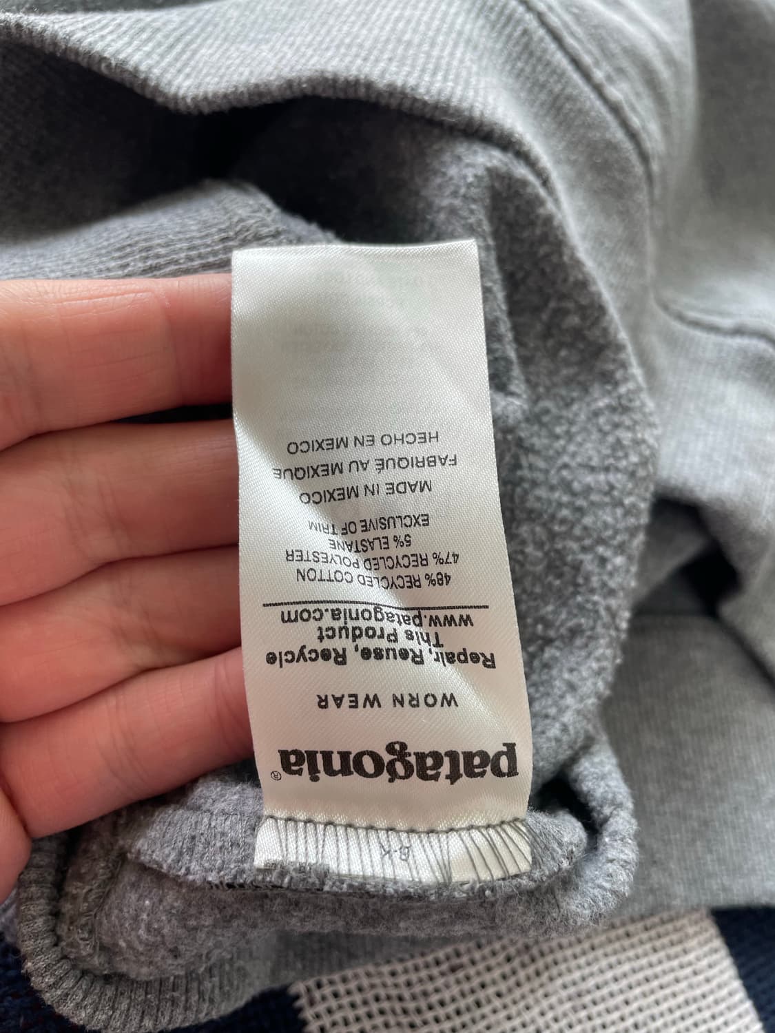 파타고니아 회색 맨투맨 S사이즈 상품이미지4