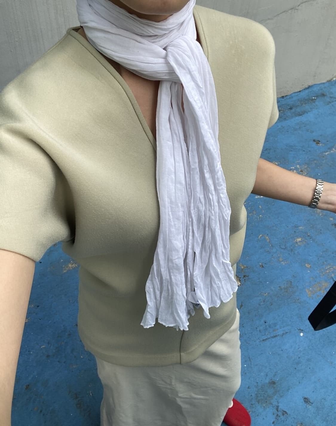 pkby 스카프 화이트 상품이미지1