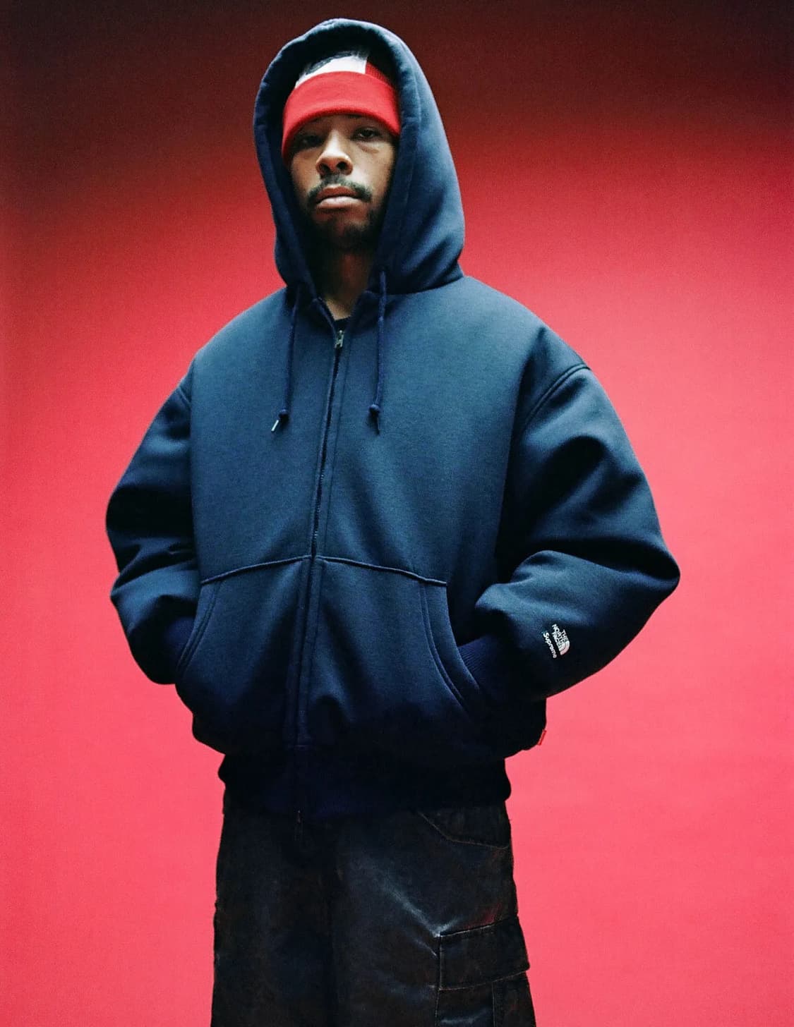 (2xl)  슈프림x노스페이스 다운 집업 후드 자켓 상품이미지1