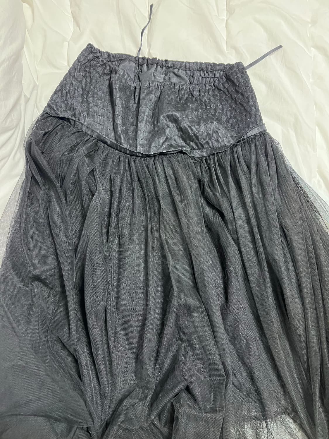 빈티지 블랙 검정 고스 코르셋 샤스커트 상품이미지3