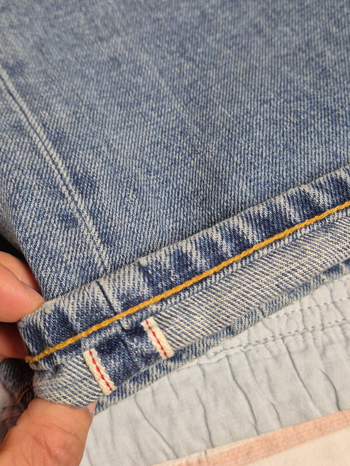 프리즘웍스 OG 셀비지 레귤러 L 연청 (30사이즈감) 상품이미지3