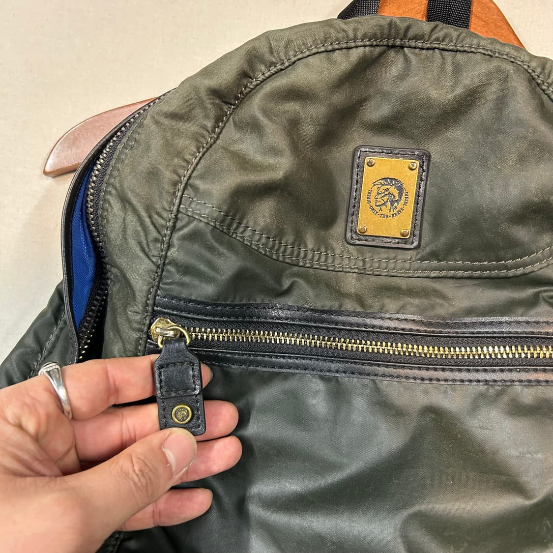 디젤 DIESEL 백팩 가방 올리브/블랙 상품이미지3