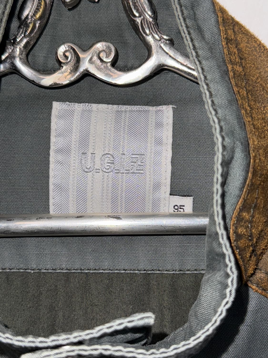 UGIZ khaki brown zipper detail biker jk 상품이미지4