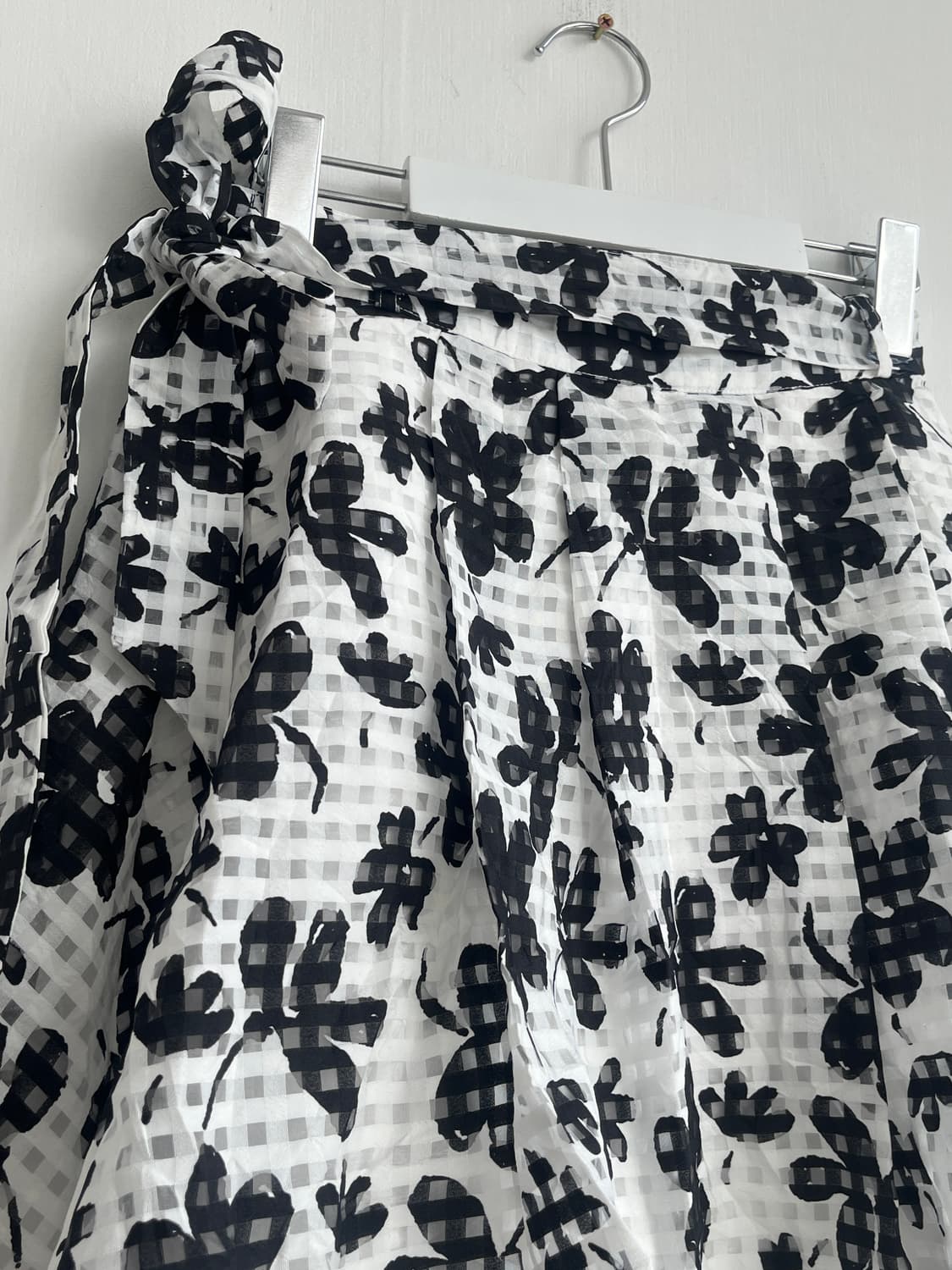 모노 플라워 시스루 리본 스커트 상품이미지4