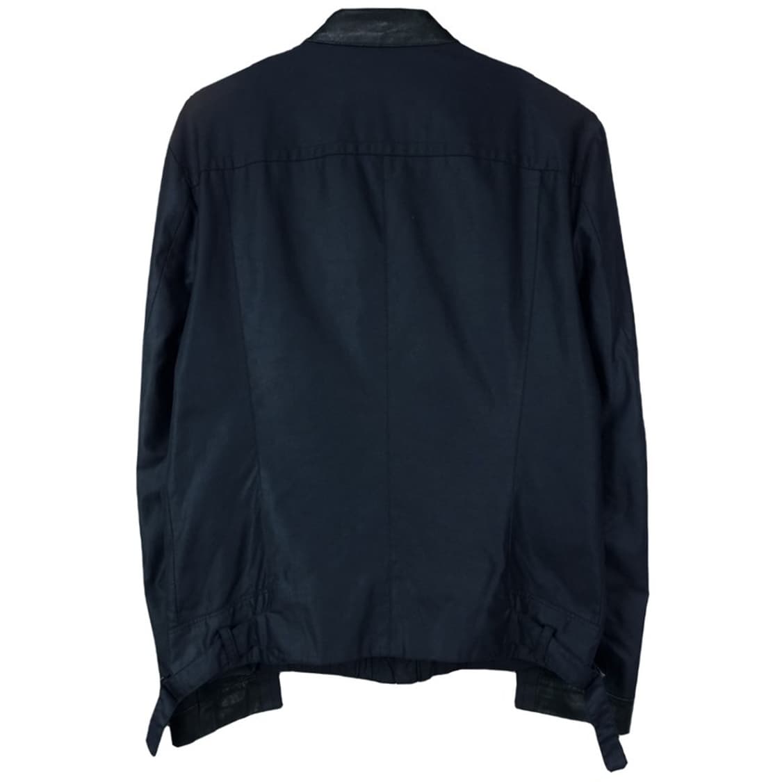 [타임] 레더 트리밍 폴리쉘 집업 자켓 네이비 M17439 상품이미지3