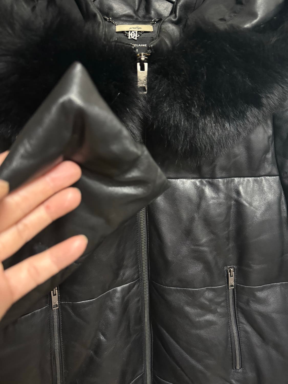 여자양가죽오리털코트 상품이미지2