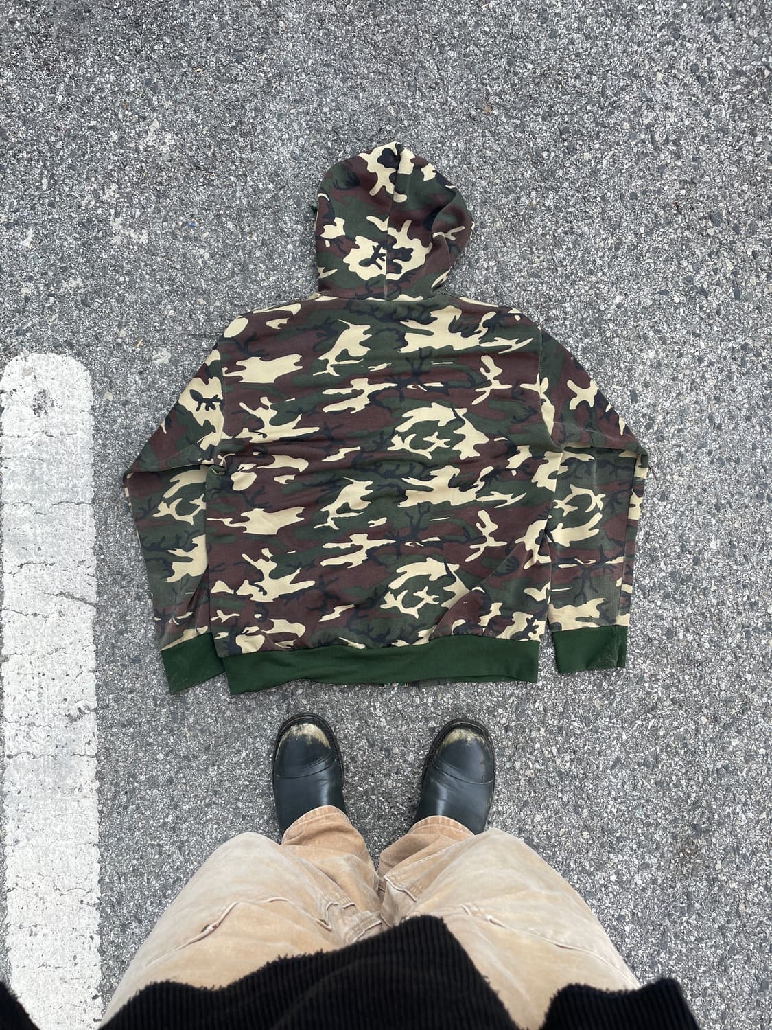 80-90s Camo thermal hood zip(USA Made) 상품이미지9