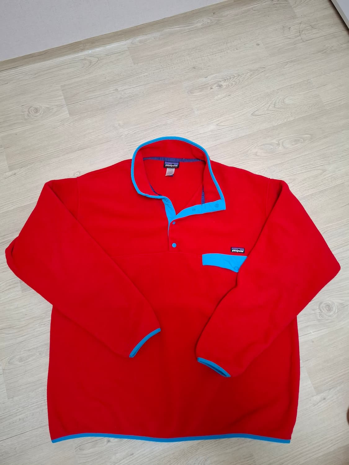 2XL 파타고니아 신칠라 레드 풀오버 플리스 스냅티 상품이미지1