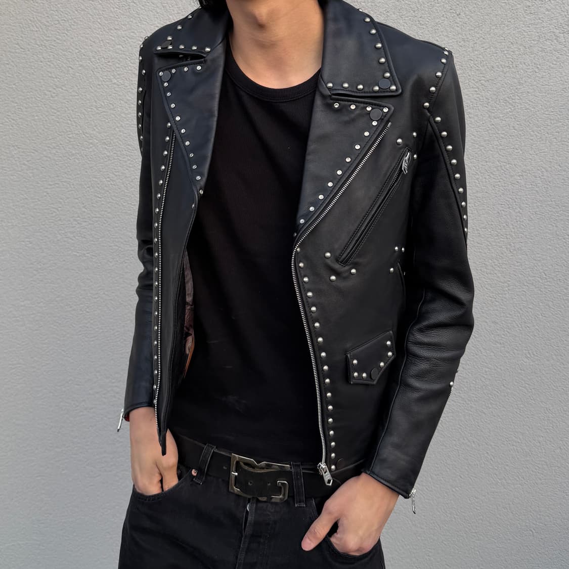 폴 스미스 스터드 레더 자켓 상품이미지1